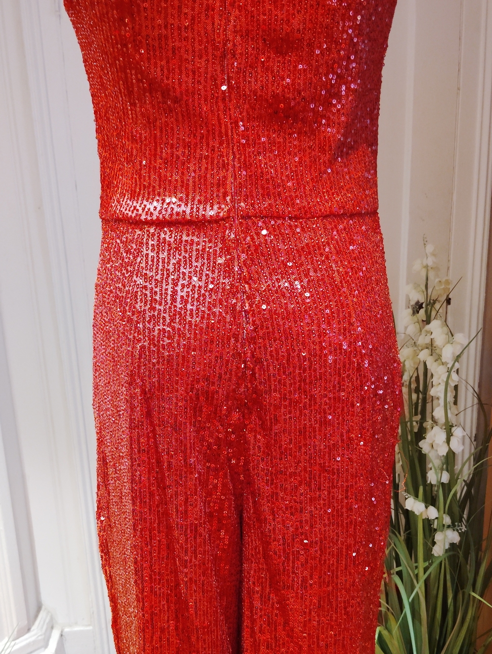 Crystal Sky Sequinned One Shoulder Jumpsuit NEW - Picture 8 of 14